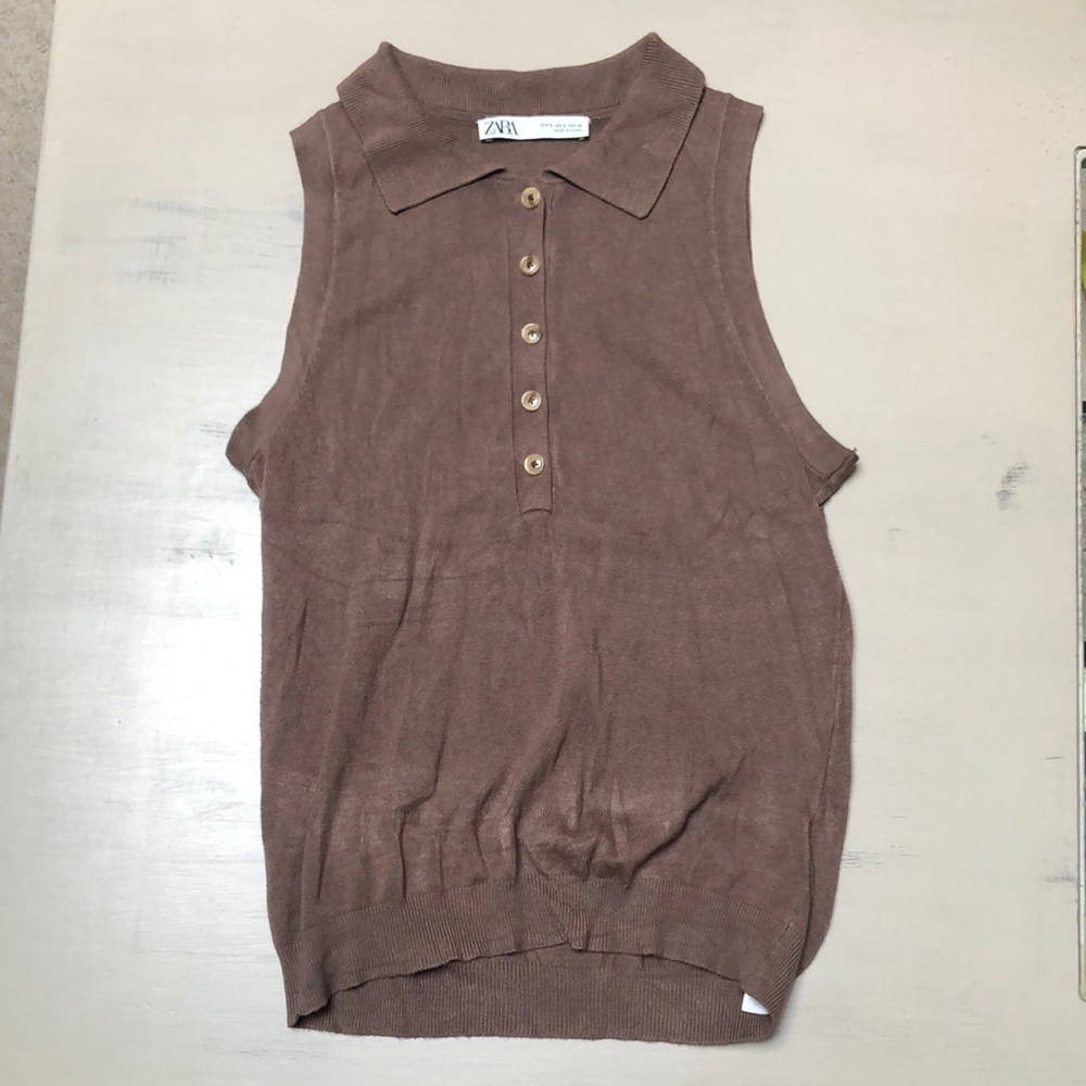 Zara mauve sleeveless top size s